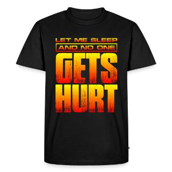 Laissez-moi dormir et personne ne se blesse 2 - T-shirt Premium bio Homme - noir - Devant - Nico (187cm)