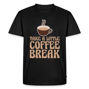 Take A Little Coffee Break 2 - Men's Premium Organic T-Shirt - black - Front - Nico (187cm)