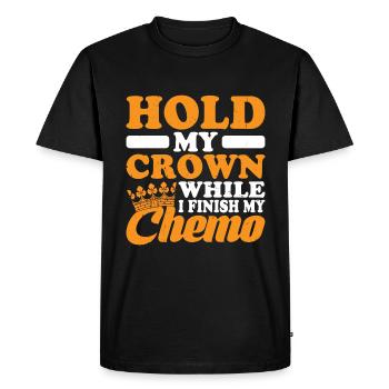 Tenez ma couronne pendant que je termine ma chimio 36 - T-shirt Premium bio Homme - noir - Devant - Nico (187cm)
