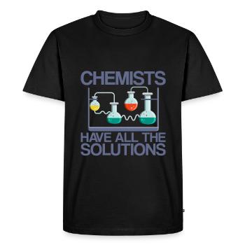 Les chimistes ont toutes les solutions - T-shirt Premium bio Homme - noir - Devant - Nico (187cm)