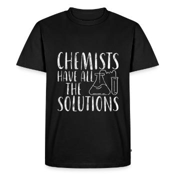 Chemists Have All The Solutions 4 - Men's Premium Organic T-Shirt - black - Front - Nico (187cm)