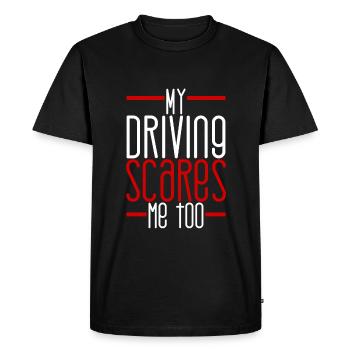 Ma conduite me fait peur trop 3 - T-shirt Premium bio Homme - noir - Devant - Nico (187cm)