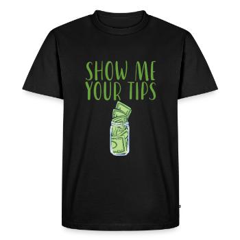 Montrez-moi vos conseils - T-shirt Premium bio Homme - noir - Devant - Nico (187cm)