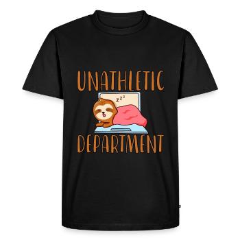 Unathletic Department 2 - Men's Premium Organic T-Shirt - black - Front - Nico (187cm)