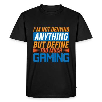 Ne rien nier mais définir trop de jeux 6 - T-shirt Premium bio Homme - noir - Devant - Nico (187cm)
