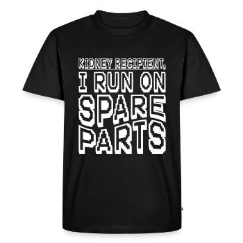 Receveur de rein, je cours sur des pièces de rechange 12 - T-shirt Premium bio Homme - noir - Devant - Nico (187cm)