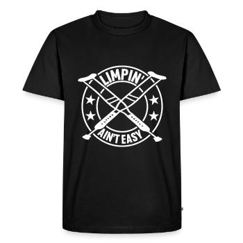 Limpin' Ain't Easy 16 - Men's Premium Organic T-Shirt - black - Front - Nico (187cm)