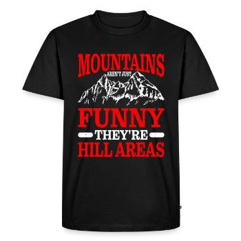 Les montagnes ne sont pas seulement drôles, ce sont des zones de colline 4 - T-shirt Premium bio Homme - noir - Devant - Nico (187cm)