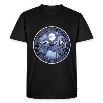 Les montagnes ne sont pas seulement drôles, ce sont des zones de collines 5 - T-shirt Premium bio Homme - noir - Devant - Nico (187cm)