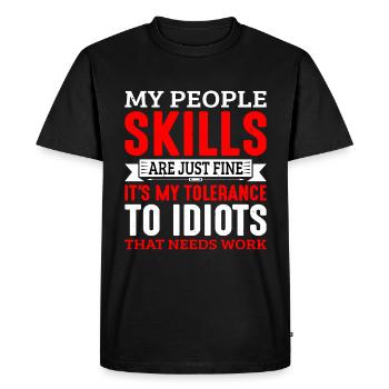 C’est ma tolérance envers les idiots qui a besoin de travail 6 - T-shirt Premium bio Homme - noir - Devant - Nico (187cm)