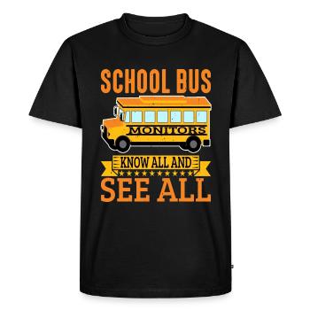 Moniteurs d’autobus scolaires, tout savoir et voir les 7 - T-shirt Premium bio Homme - noir - Devant - Nico (187cm)