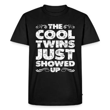 The Cool Twins Just Showed Up 16 - Men's Premium Organic T-Shirt - black - Front - Nico (187cm)