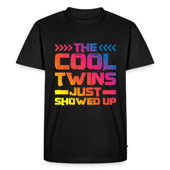 The Cool Twins Just Showed Up 17 - Men's Premium Organic T-Shirt - black - Front - Nico (187cm)