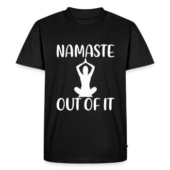 Namaste hors de lui - T-shirt Premium bio Homme - noir - Devant - Nico (187cm)