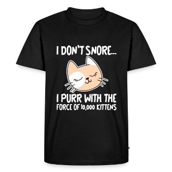 Je ronronne avec la force de 10 000 chatons 1 - T-shirt Premium bio Homme - noir - Devant - Nico (187cm)