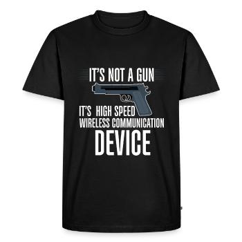 C’est un appareil de communication sans fil haute vitesse 3 - T-shirt Premium bio Homme - noir - Devant - Nico (187cm)
