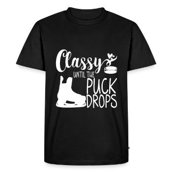 Classy Until The Puck Drops 3 - Men's Premium Organic T-Shirt - black - Front - Nico (187cm)