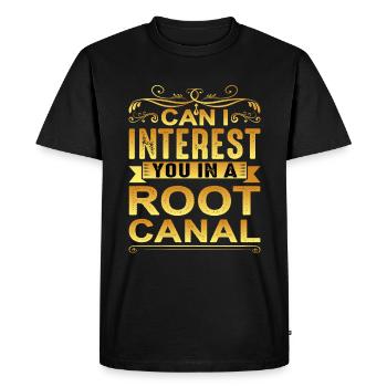 Puis-je vous intéresser à un traitement de canal - T-shirt Premium bio Homme - noir - Devant - Nico (187cm)