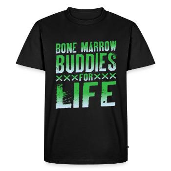 Bone Marrow Buddies For Life 9 - Men's Premium Organic T-Shirt - black - Front - Nico (187cm)