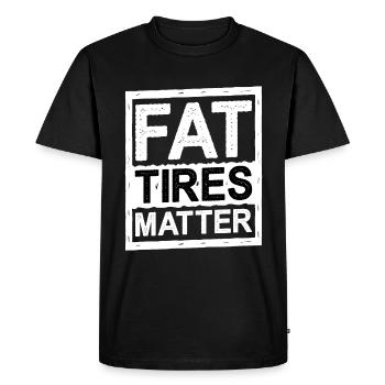 Les pneus gras comptent 5 - T-shirt Premium bio Homme - noir - Devant - Nico (187cm)