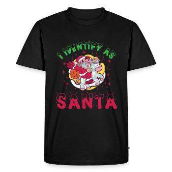 I Identify As Santa 12 - Men's Premium Organic T-Shirt - black - Front - Nico (187cm)
