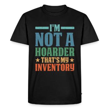 Je ne suis pas un thésauriseur, c’est mon inventaire 8 - T-shirt Premium bio Homme - noir - Devant - Nico (187cm)