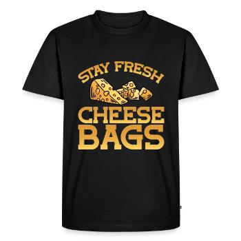 Stay Fresh Cheese Bags 24 - Men's Premium Organic T-Shirt - black - Front - Nico (187cm)