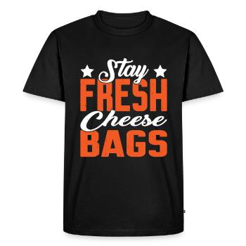 Stay Fresh Cheese Bags 25 - Men's Premium Organic T-Shirt - black - Front - Nico (187cm)