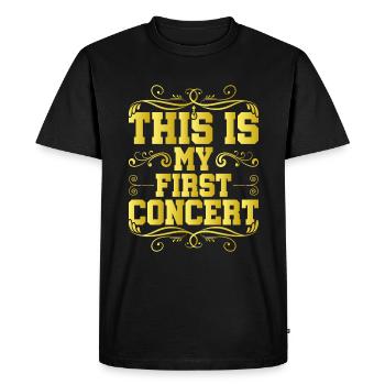 C’est mon premier concert 39 - T-shirt Premium bio Homme - noir - Devant - Nico (187cm)