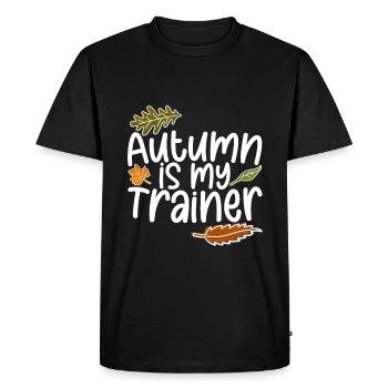 L’automne est mon entraîneur 3 - T-shirt Premium bio Homme - noir - Devant - Nico (187cm)