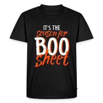 C’est la saison de Boo Sheet 4 - T-shirt Premium bio Homme - noir - Devant - Nico (187cm)