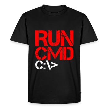 Exécuter Cmd 4 - T-shirt Premium bio Homme - noir - Devant - Nico (187cm)