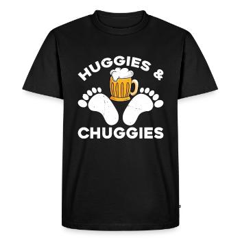 Huggies and Chuggies 21 - Men's Premium Organic T-Shirt - black - Front - Nico (187cm)
