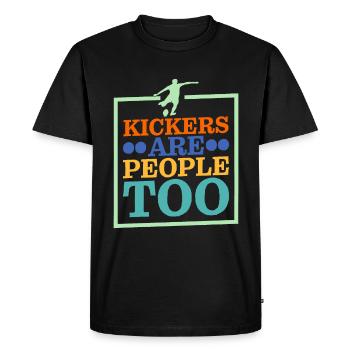 Kickers Are People Too 19 - Men's Premium Organic T-Shirt - black - Front - Nico (187cm)