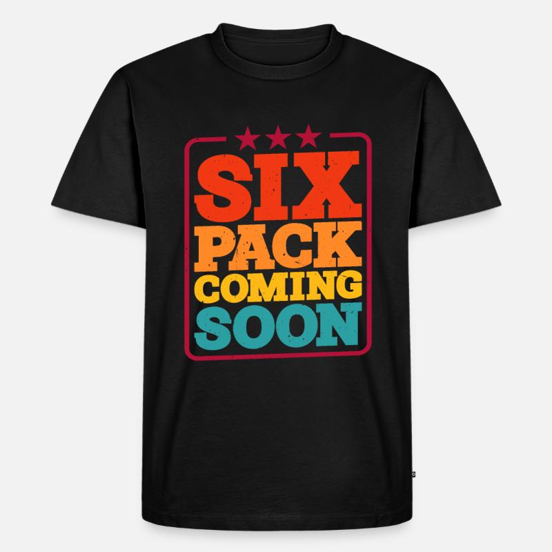 Six Pack Coming Soon 46 - Männer Premium Bio T-Shirt - Schwarz