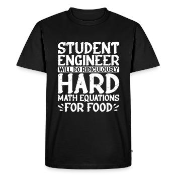 Fera des équations mathématiques ridiculement difficiles pour la nourriture2 - T-shirt Premium bio Homme - noir - Devant - Nico (187cm)