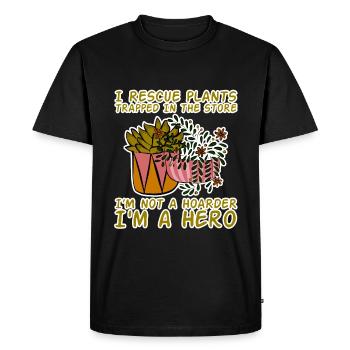 I Sauver les plantes piégées dans le magasin 4 - T-shirt Premium bio Homme - noir - Devant - Nico (187cm)