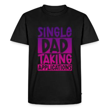 Demande de prise de père célibataire 4 - T-shirt Premium bio Homme - noir - Devant - Nico (187cm)