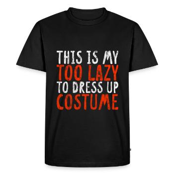 C’est mon costume trop paresseux pour m’habiller 3 - T-shirt Premium bio Homme - noir - Devant - Nico (187cm)