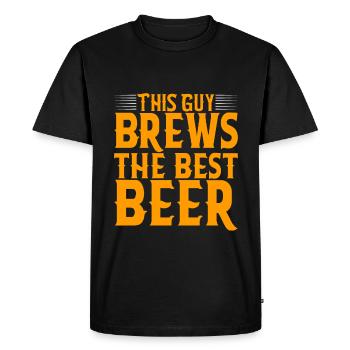 This Guy Brews The Best Beer 2 - Men's Premium Organic T-Shirt - black - Front - Nico (187cm)