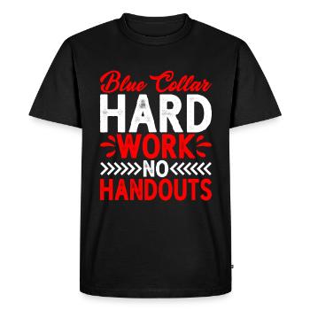 Col bleu Travail acharné Pas de documents 2 - T-shirt Premium bio Homme - noir - Devant - Nico (187cm)