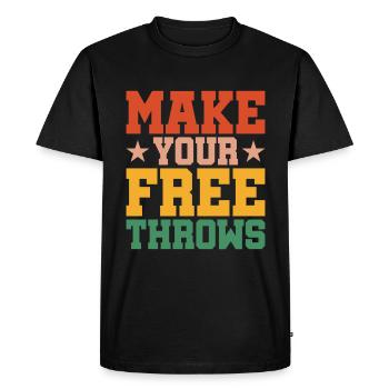Make Your Free Throws - Men's Premium Organic T-Shirt - black - Front - Nico (187cm)