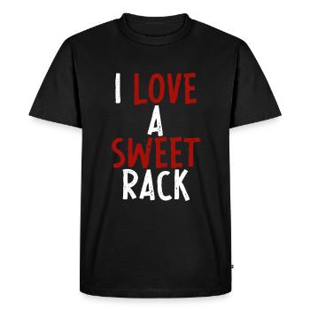 I Love A Sweet Rack 4 - Men's Premium Organic T-Shirt - black - Front - Nico (187cm)