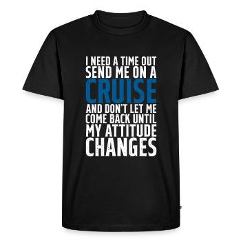 J’ai besoin d’un temps mort, envoyez-moi en croisière - T-shirt Premium bio Homme - noir - Devant - Nico (187cm)