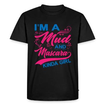 Je suis une fille de boue et de mascara 6 - T-shirt Premium bio Homme - noir - Devant - Nico (187cm)