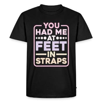 Tu m’avais aux pieds dans les sangles 9 - T-shirt Premium bio Homme - noir - Devant - Nico (187cm)