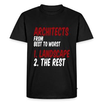 Architects from Best To Worst 1. Landscape 4 - Men's Premium Organic T-Shirt - black - Front - Nico (187cm)