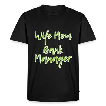 Épouse Maman Directeur de banque 4 - T-shirt Premium bio Homme - noir - Devant - Nico (187cm)