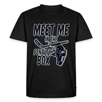 Rencontrez-moi dans le banc des pénalités 2 - T-shirt Premium bio Homme - noir - Devant - Nico (187cm)