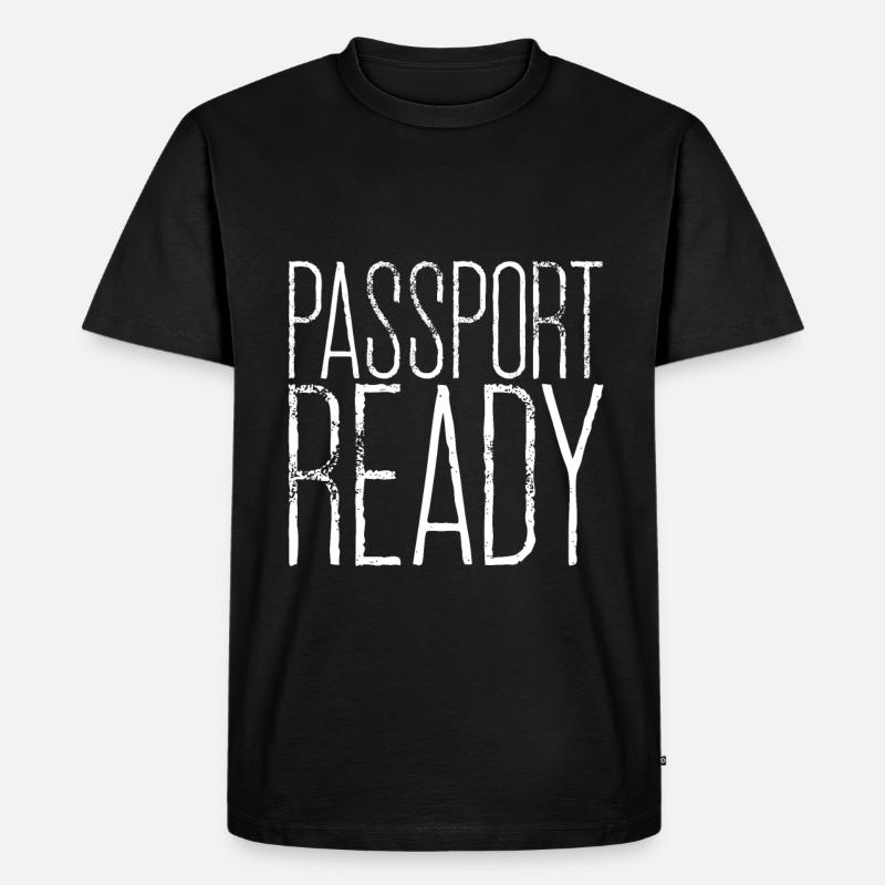 Passport Ready 3 - Männer Premium Bio T-Shirt - Schwarz